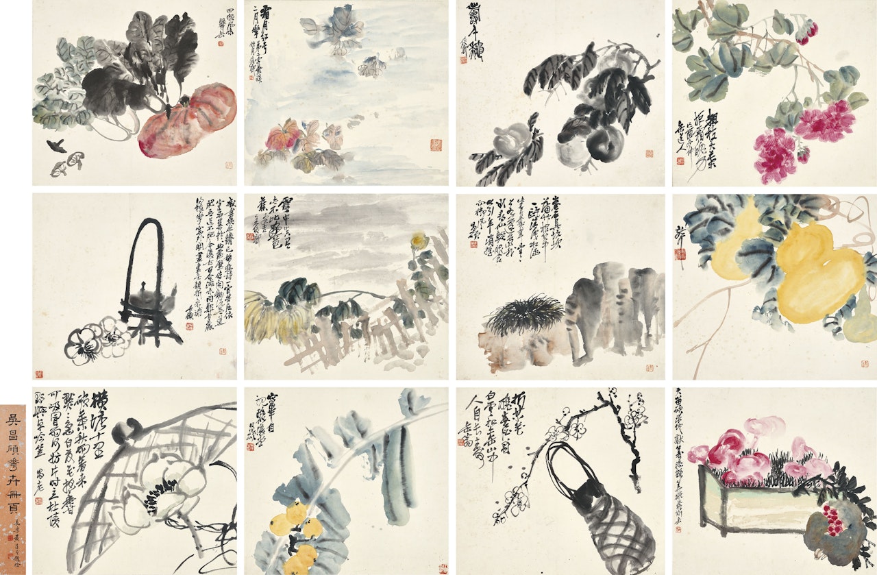 Album of Flowers, Vegetables and Objects by Wu Changshuo
