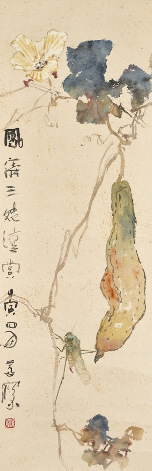 Loofah and Katydid by Yang Shanshen