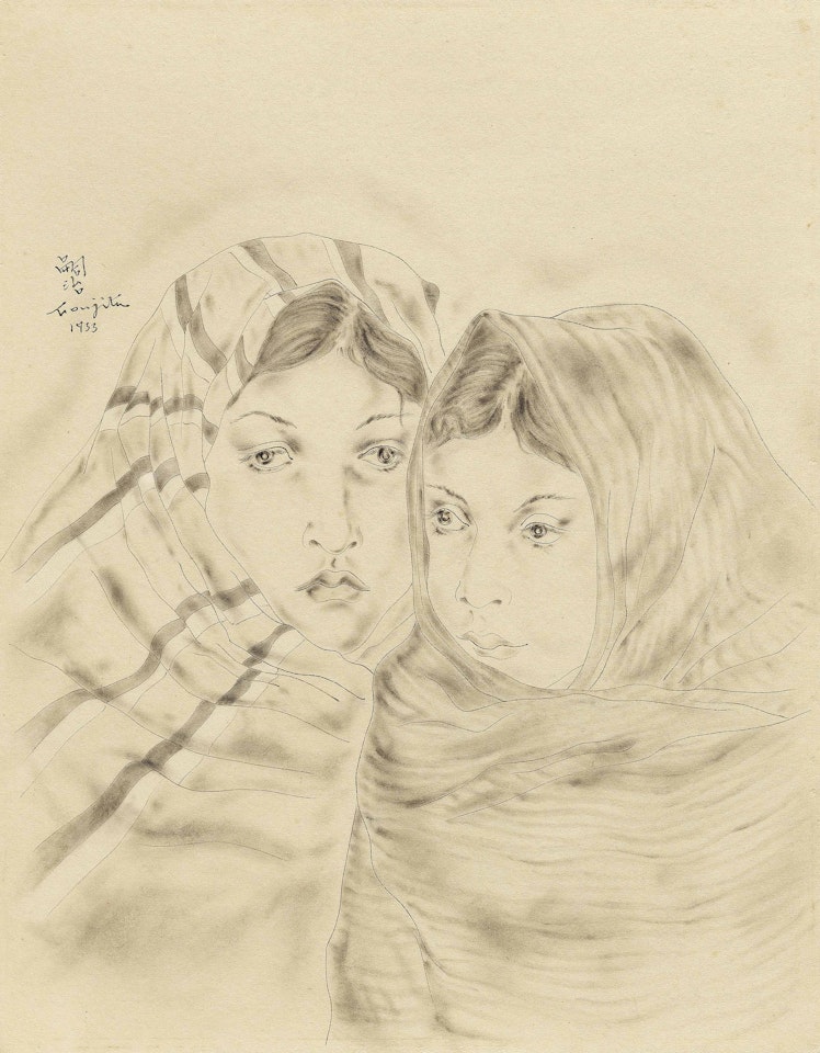 Two Beauties by Leonard Tsuguharu Foujita