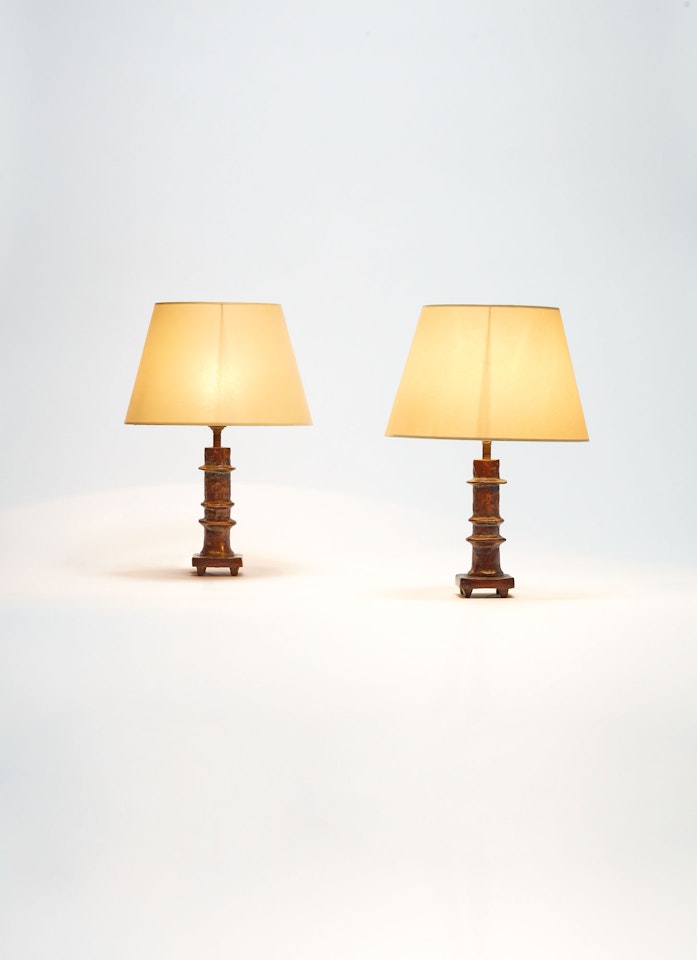 PAIRE DE LAMPES DE TABLE 'ANNEAUX' by Diego Giacometti