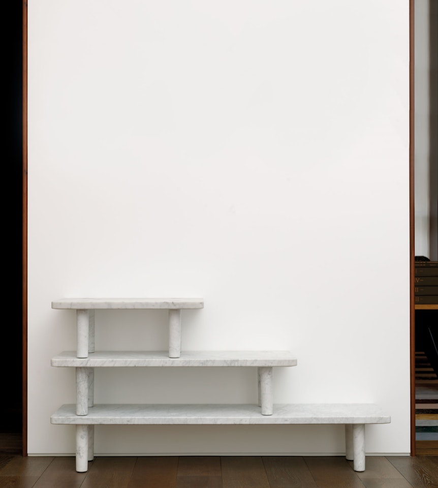 TABLES 'VARIATION N.13', COLLECTION 'CARRARA TABLES', ÉDITION GALERIE KREO by Jasper Morrison