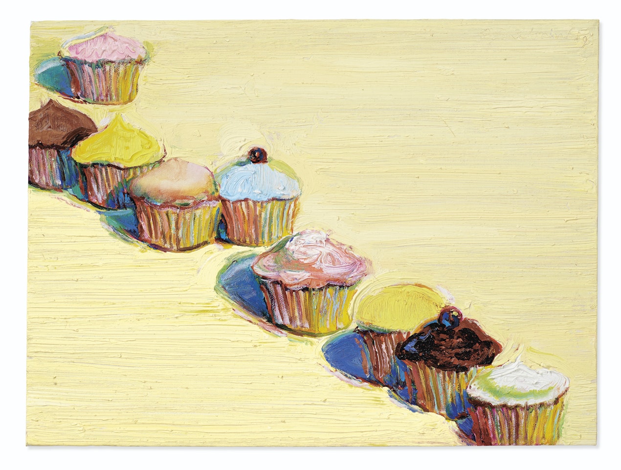 Nine Cupcakes by Wayne Thiebaud