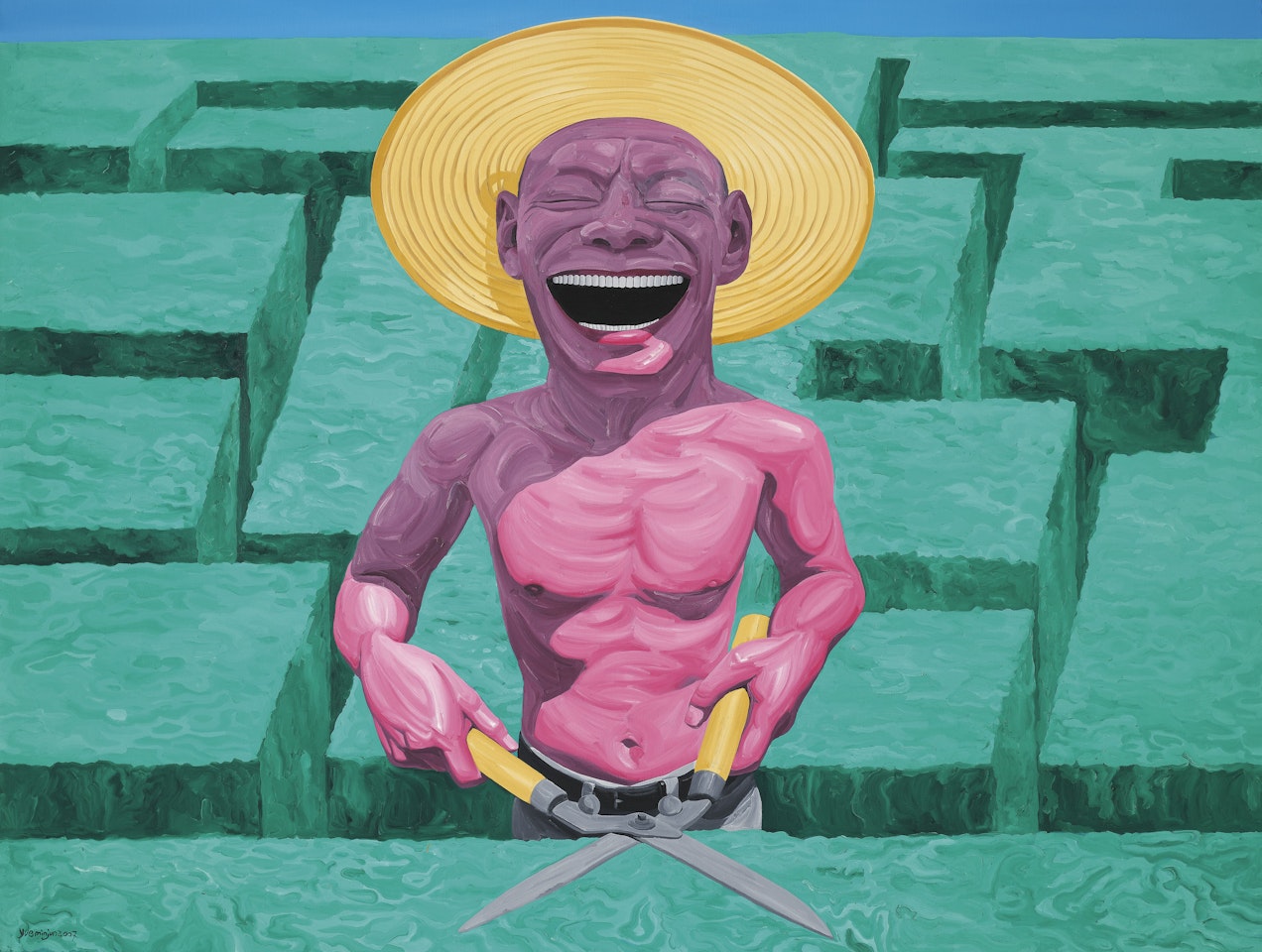 Maze Series-Looking for Paradise-Gardener by Yue Minjun