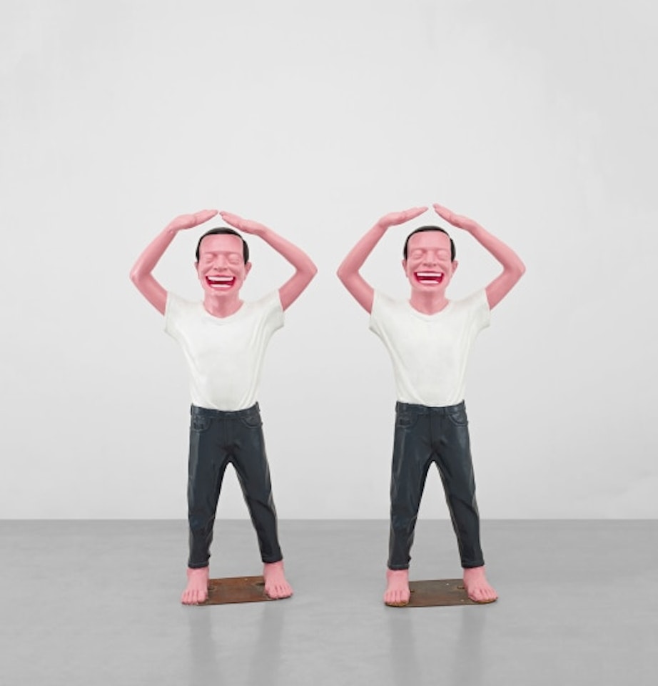 Two works: Contemporary Terracotta Warriors No.5 by Yue Minjun