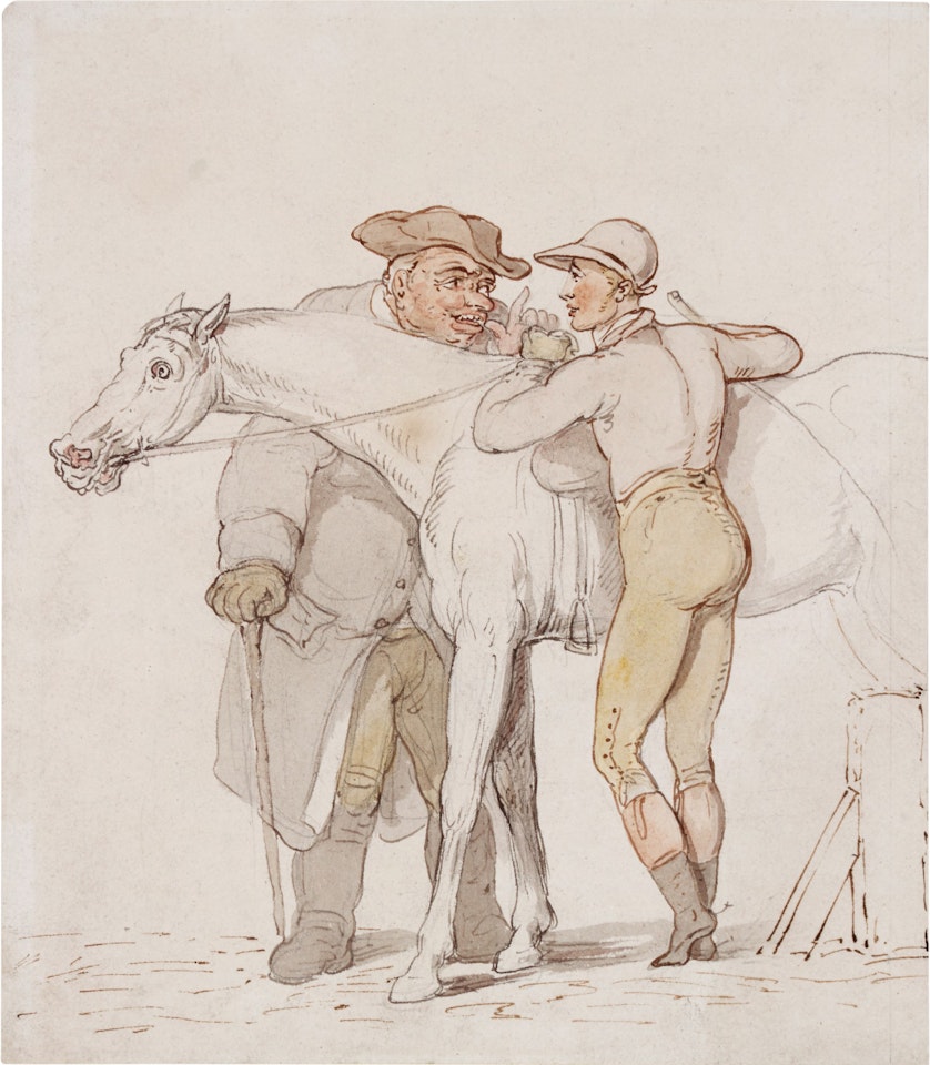 The jockey and his trainer by Thomas Rowlandson