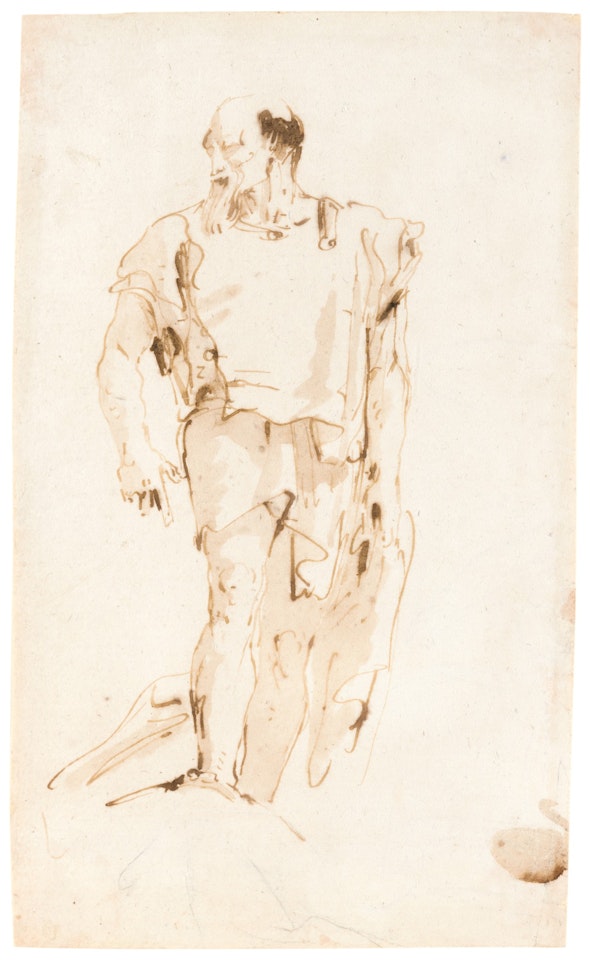 A standing bearded man, looking to the left by Giovanni Battista Tiepolo