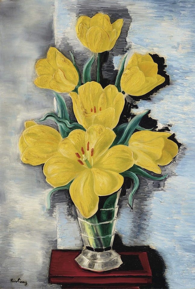Vase de tulipes by Moïse Kisling