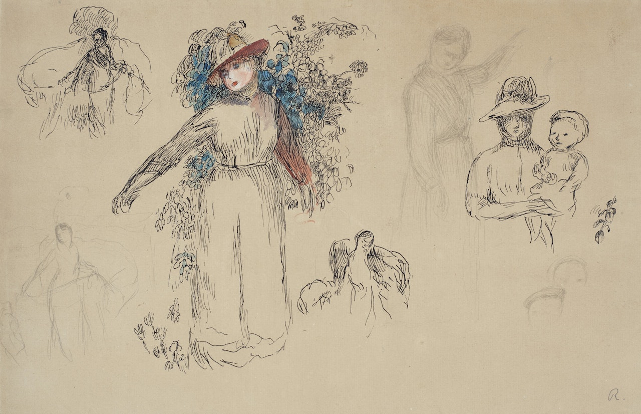 Etudes: Femme au jardin by Pierre-Auguste Renoir