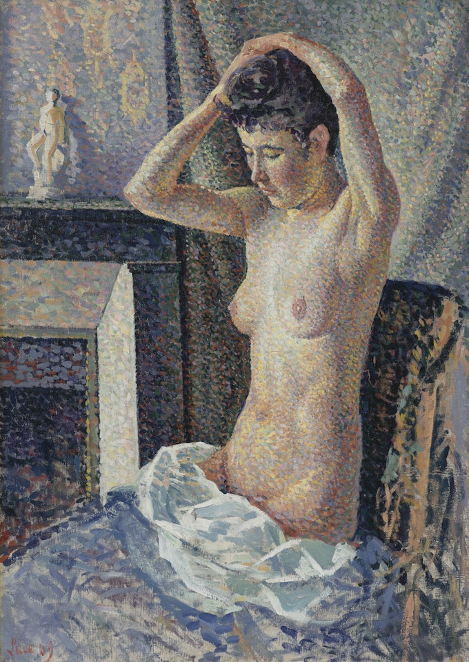 Nu se coiffant by Maximilien Luce