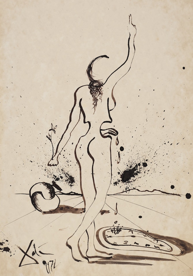Violin Hipped Woman by Salvador Dali