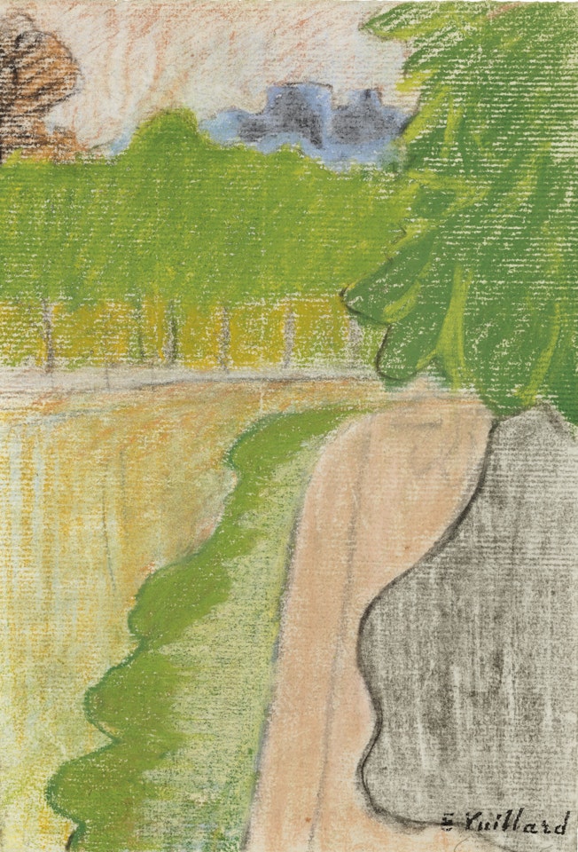 Paysage de rue avec arbres by Édouard Vuillard