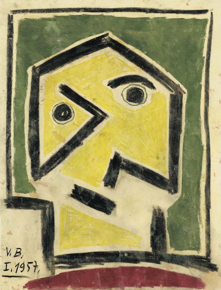 Tête jaune et vert by Victor Brauner