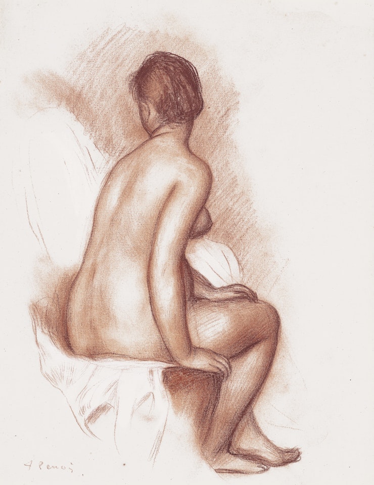 Femme assise (Baigneuse assise vue de dos) by Pierre-Auguste Renoir