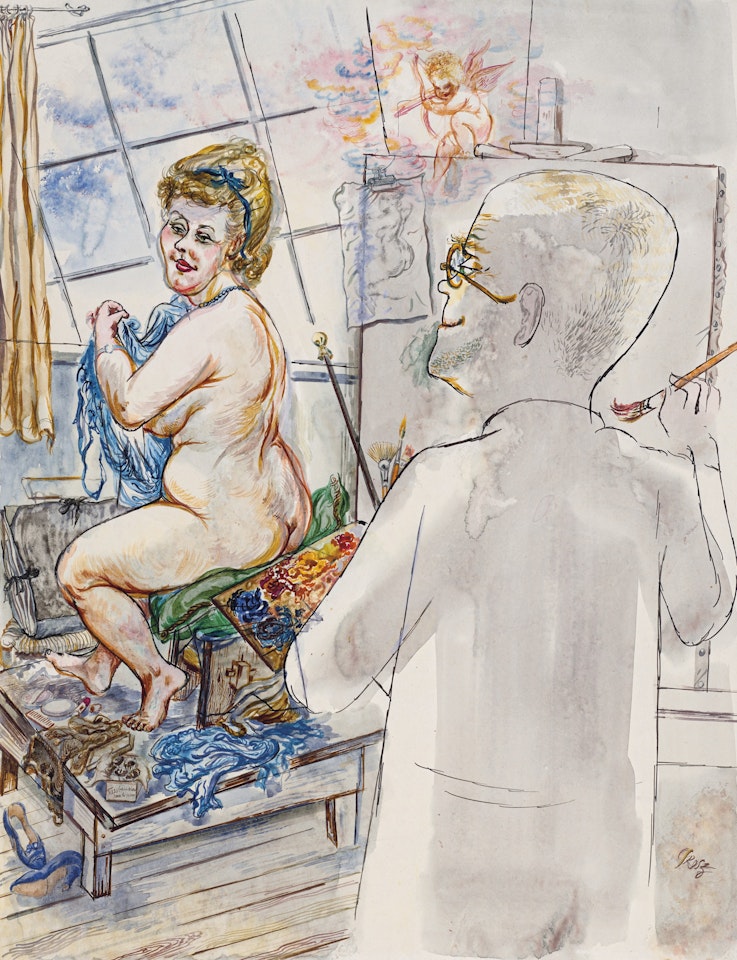 Maler und Modell by George Grosz