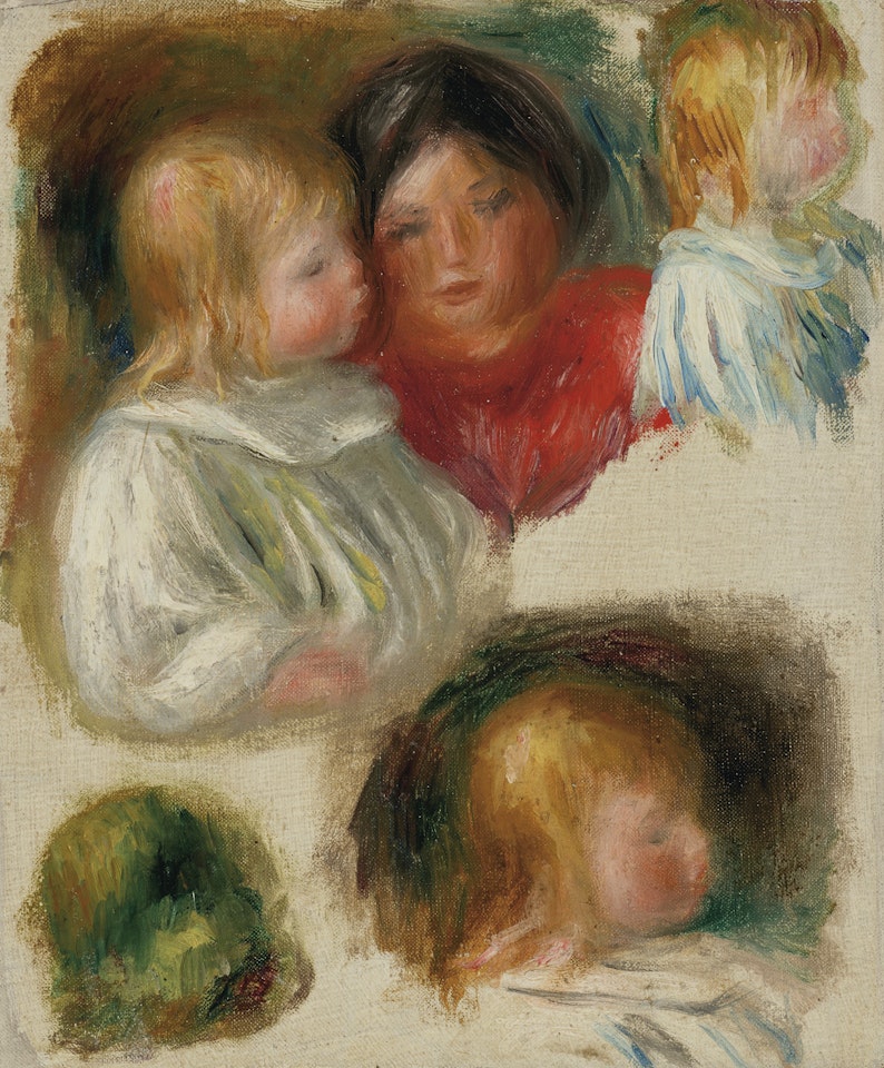 Etude d'enfants et jeune femme by Pierre-Auguste Renoir