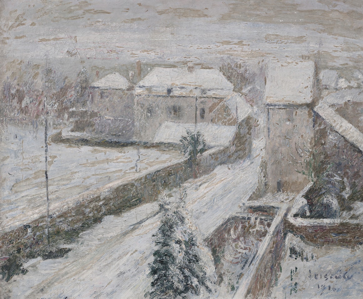 Vue de Triel sous la neige by Gustave Loiseau