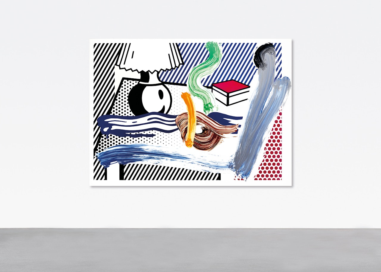 Brushstroke still life with lamp by Roy Lichtenstein