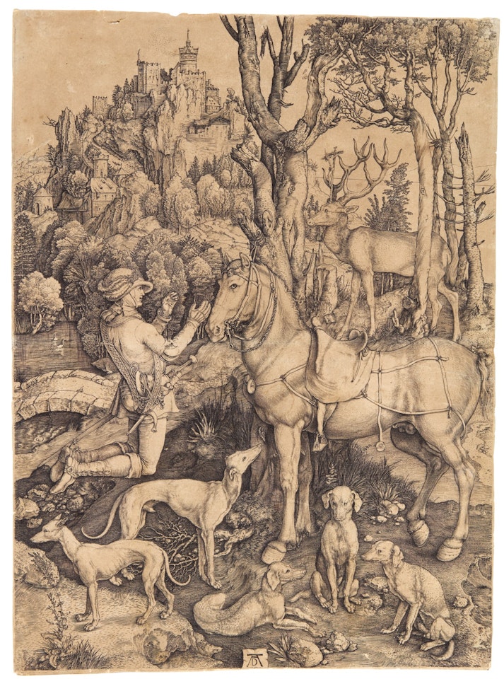 St. Eustace (B. 57; M., Holl. 60) by Albrecht Dürer