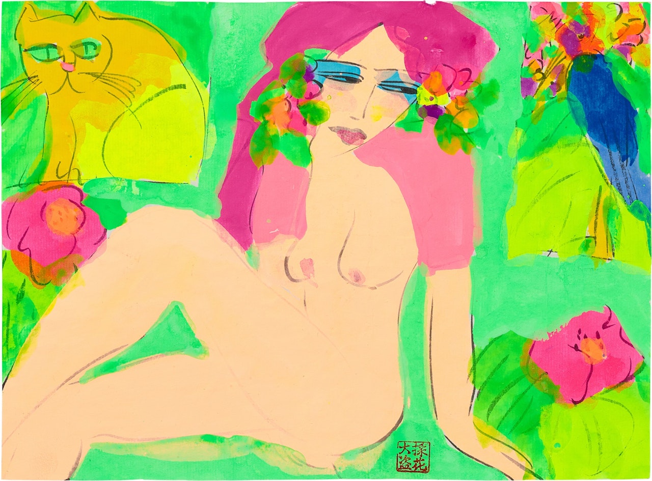 Seated Nude by Walasse Ting