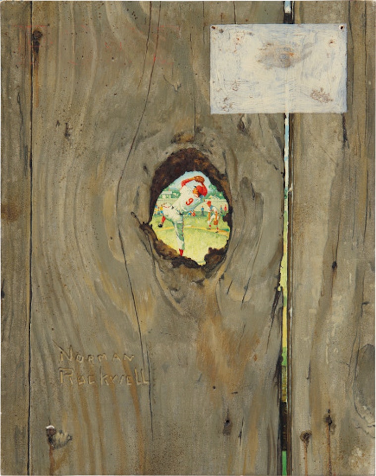 The Peephole by Norman Rockwell