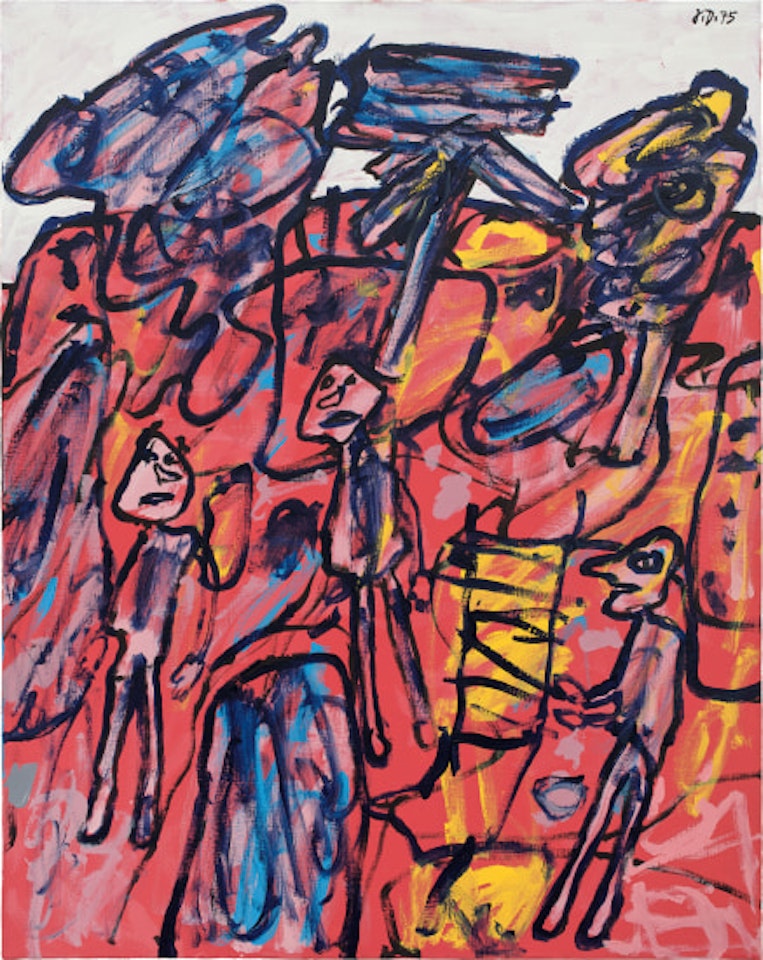 Site aux trois arbres by Jean Dubuffet