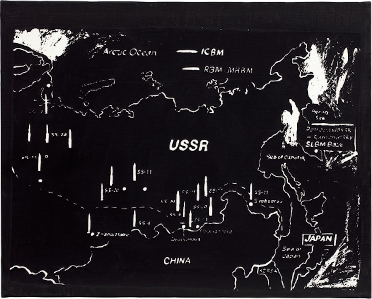 Map of Eastern U.S.S.R. Missile Bases (negative) by Andy Warhol