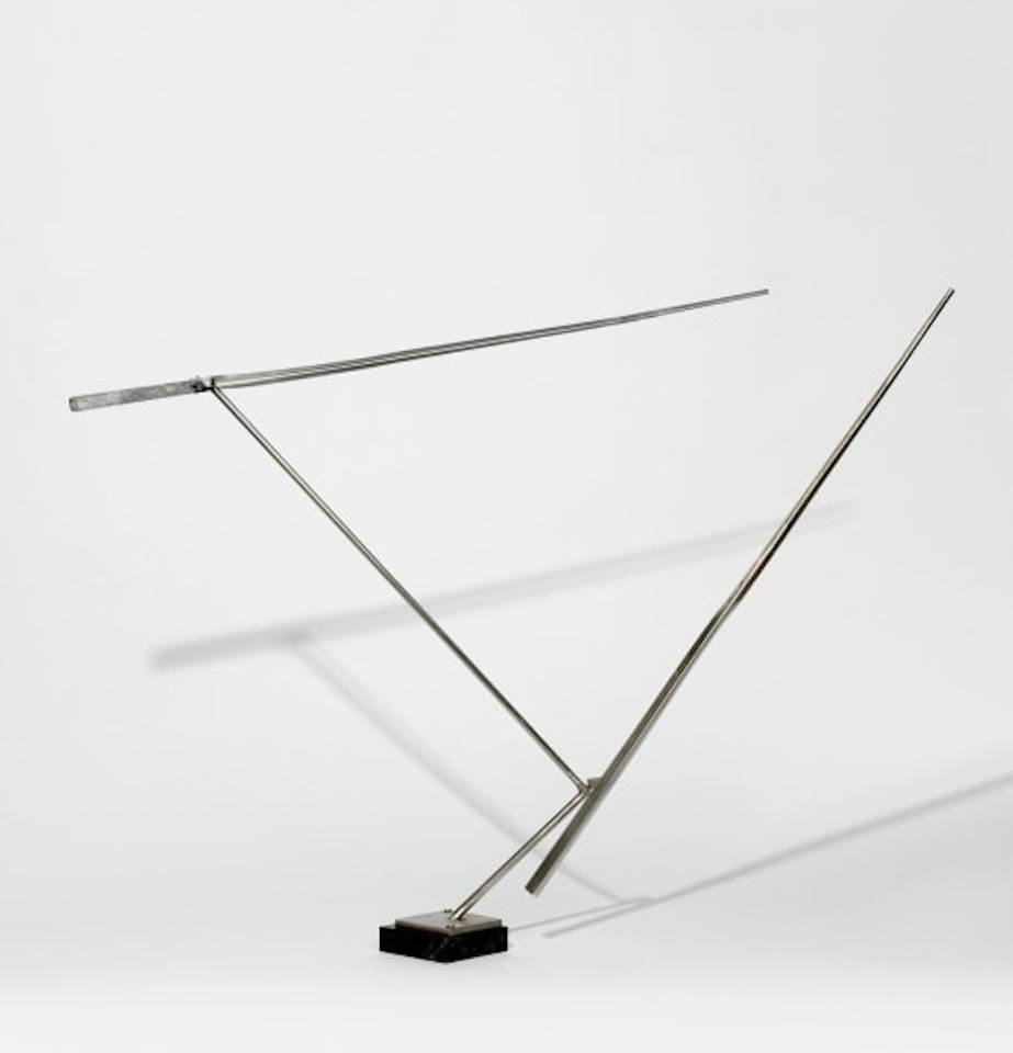 Two Fixed Two Moving Lines III by George Rickey