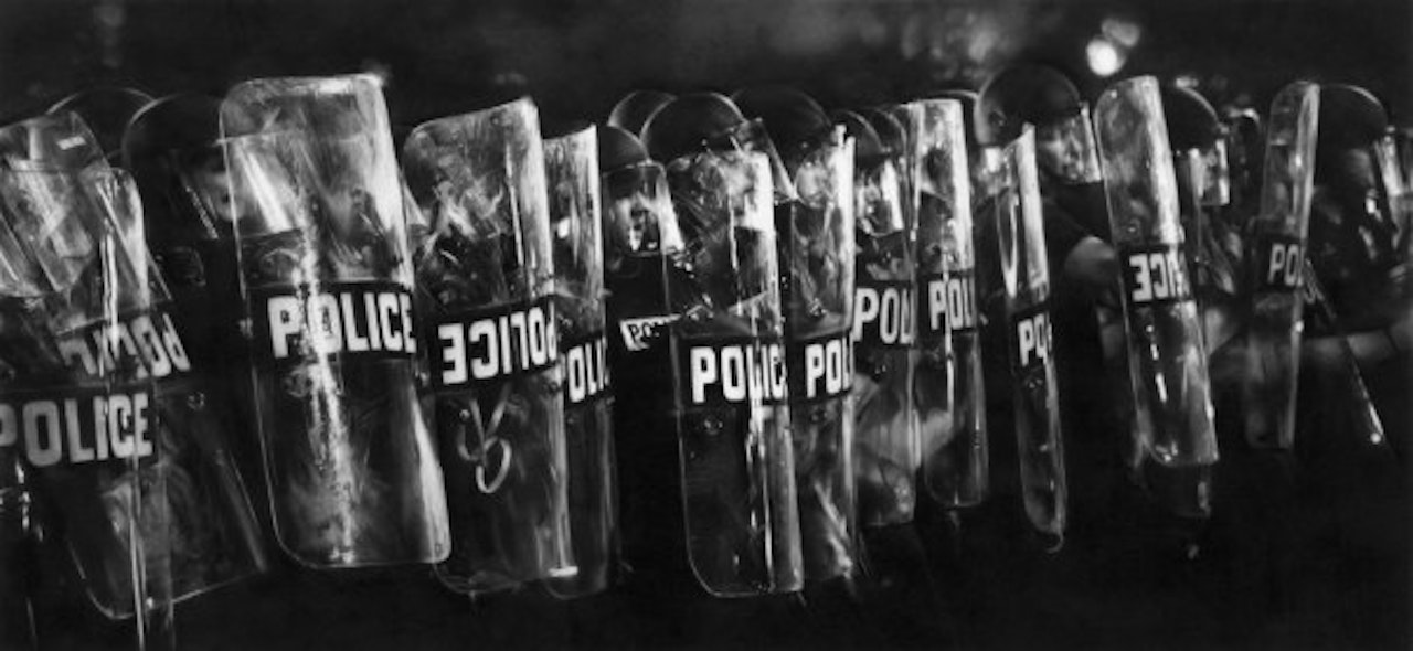 Study of Milwaukee Riot Cops by Robert Longo