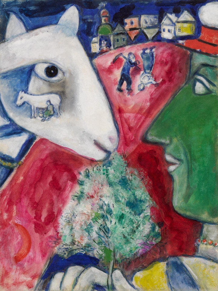 Moi et le village by Marc Chagall