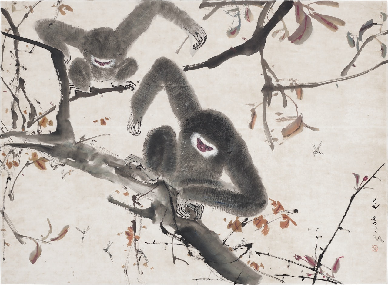 Two Gibbons by Chen Wen Hsi