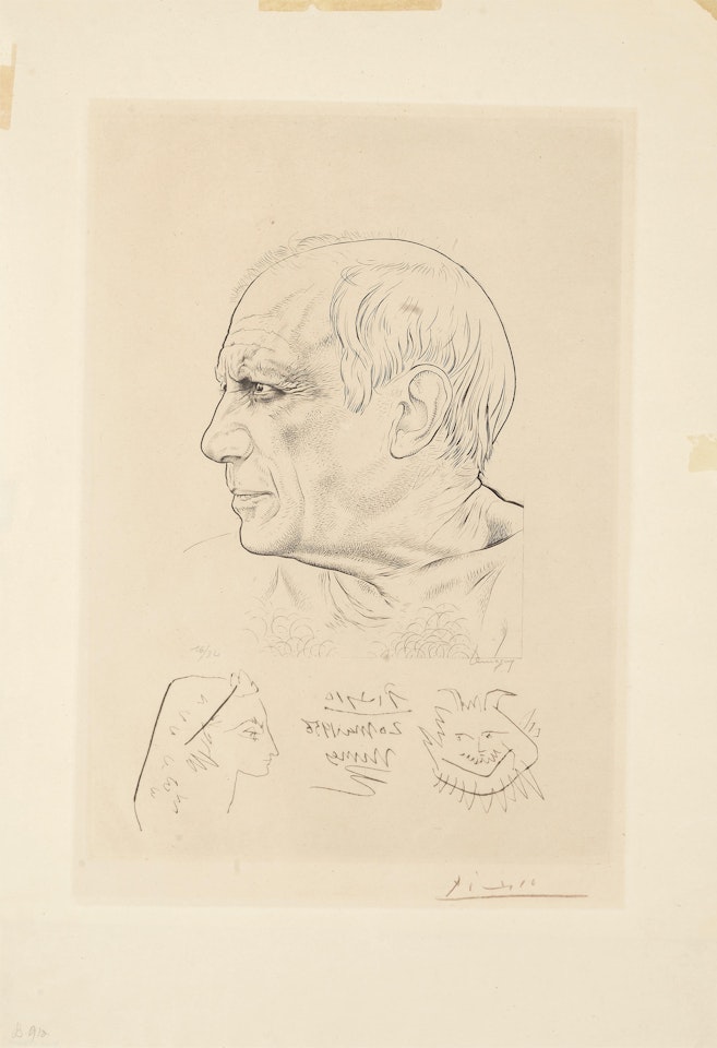 Remarque pour le portrait de Picasso par Lemagny (Bloch 823; Baer 955) by Pablo Picasso