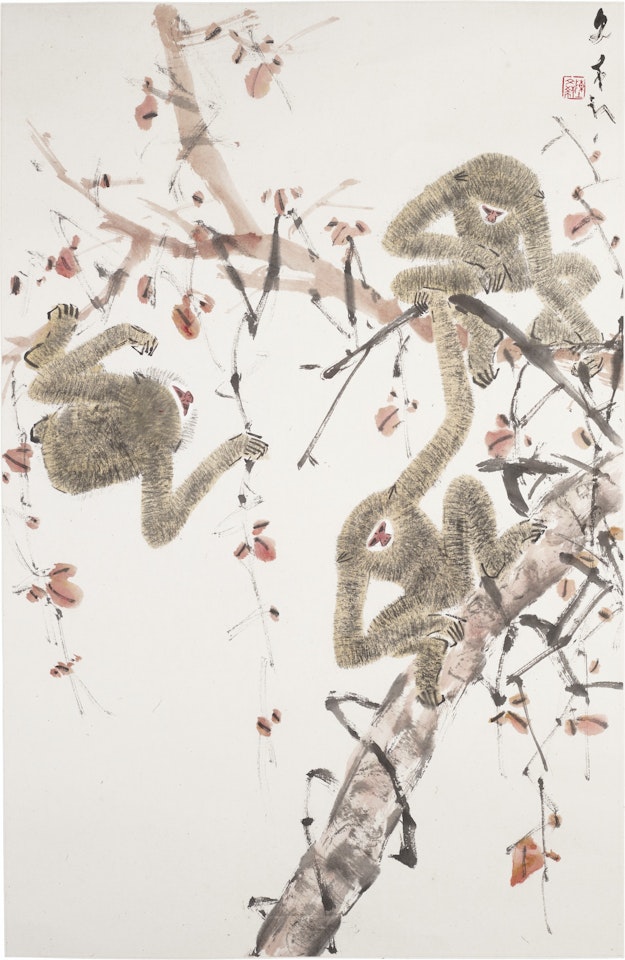 Three Gibbons by Chen Wen Hsi