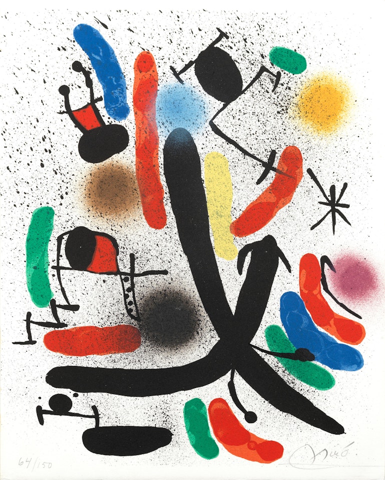 One Plate, from 'Miró Lithographs I'  (Mourlot 855; Cramer 160) by Joan Miró