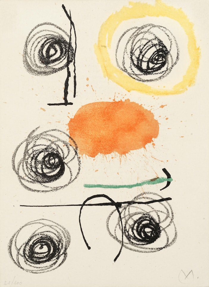 Plate IV, from 'Obra Inèdita Recent'  (Mourlot 424; Cramer books 95) by Joan Miró