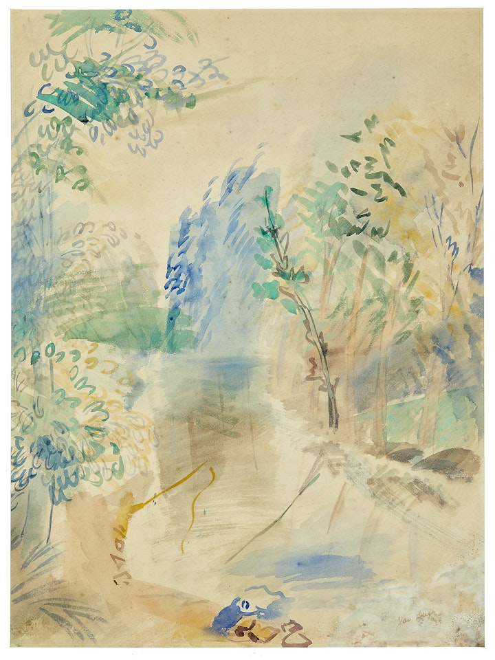 Pêcheurs au bord de la Vienne by Jean Dufy