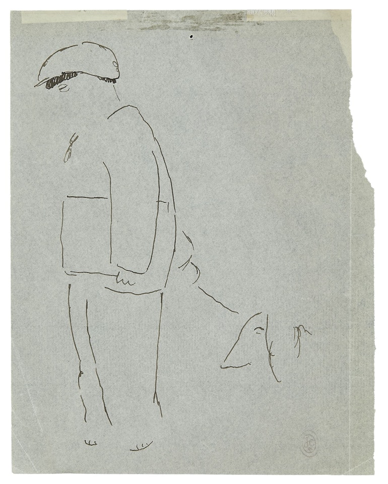 Moïse Kisling et son chien by Jean Cocteau