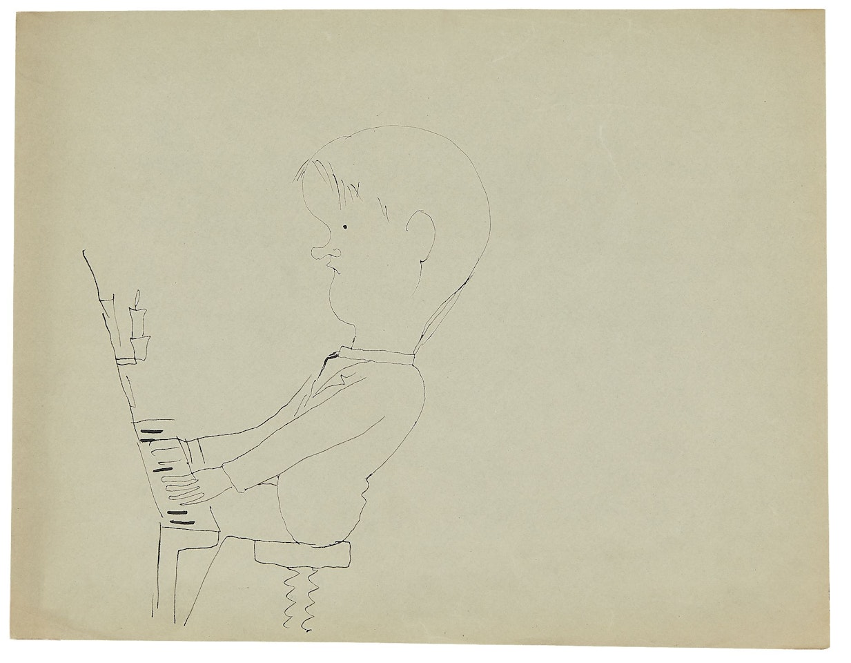 Georges Auric au piano by Jean Cocteau