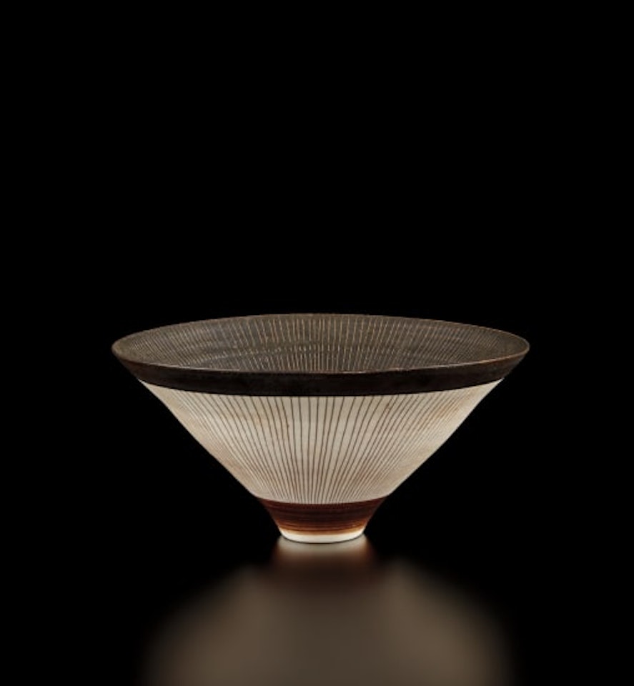 Large conical bowl by Lucie Rie