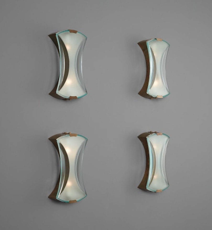 Set of four wall lights, model no. 2225 by Max Ingrand