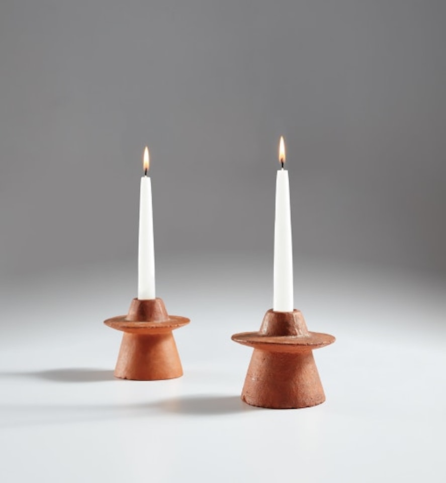 Pair of candle holders by Alberto Giacometti