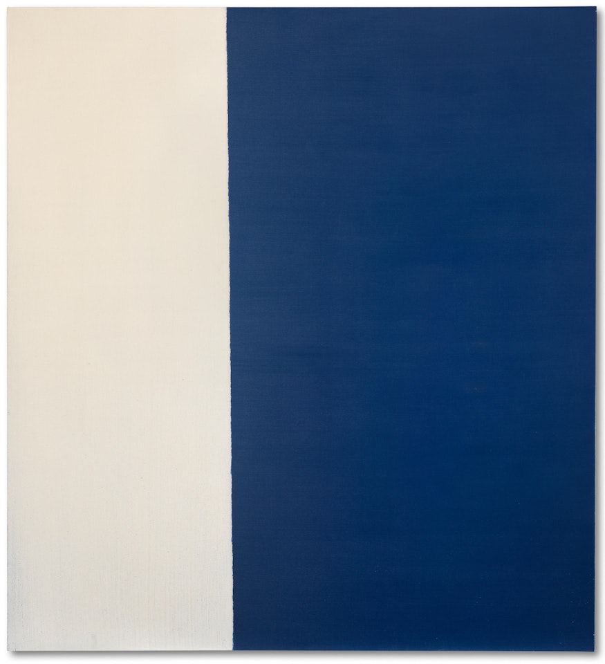 Exposed Painting,  Paynes Grey/Cobalt by Callum Innes