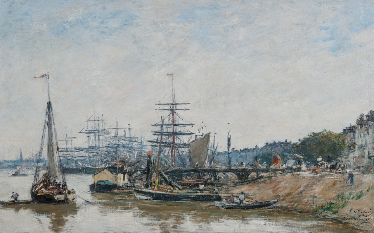 Bordeaux, le port et les quais by Eugène Boudin