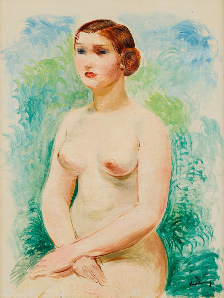 Nu assis by Moïse Kisling