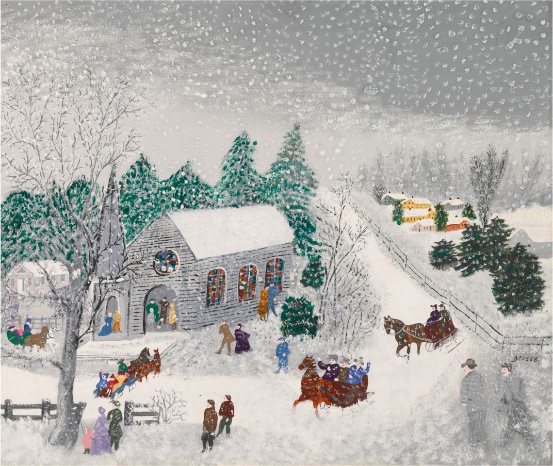 The Town Hall by Grandma Moses