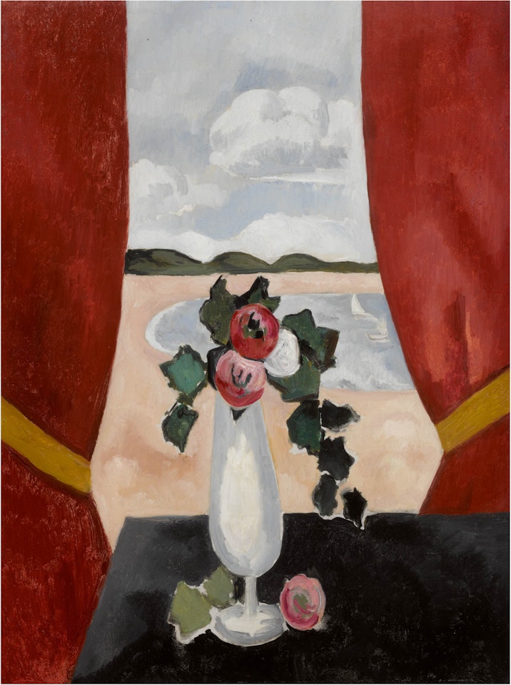 Red Camellias in a Vase by Marsden Hartley