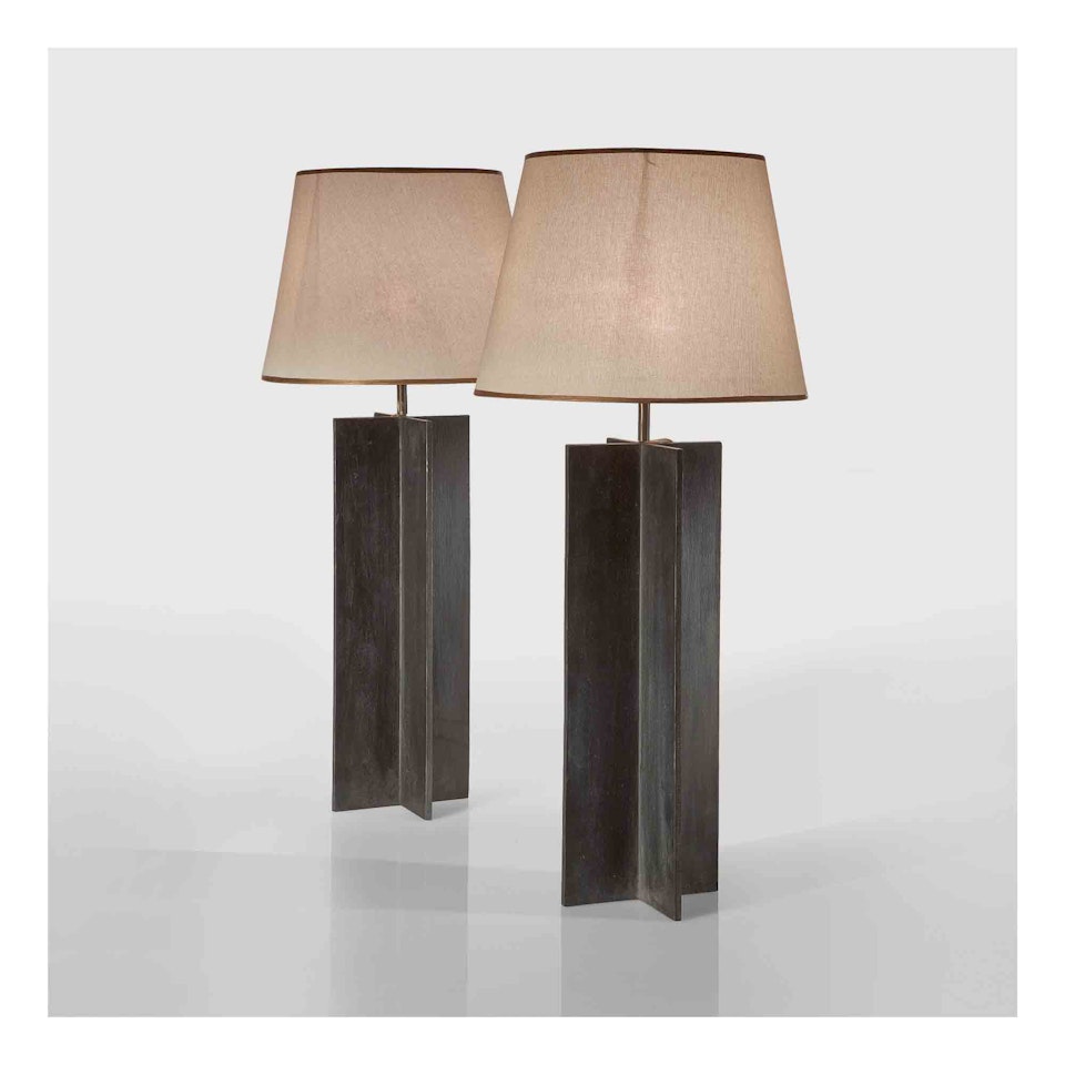 Pair of "Croisillon" Table Lamps by Jean-Michel Frank