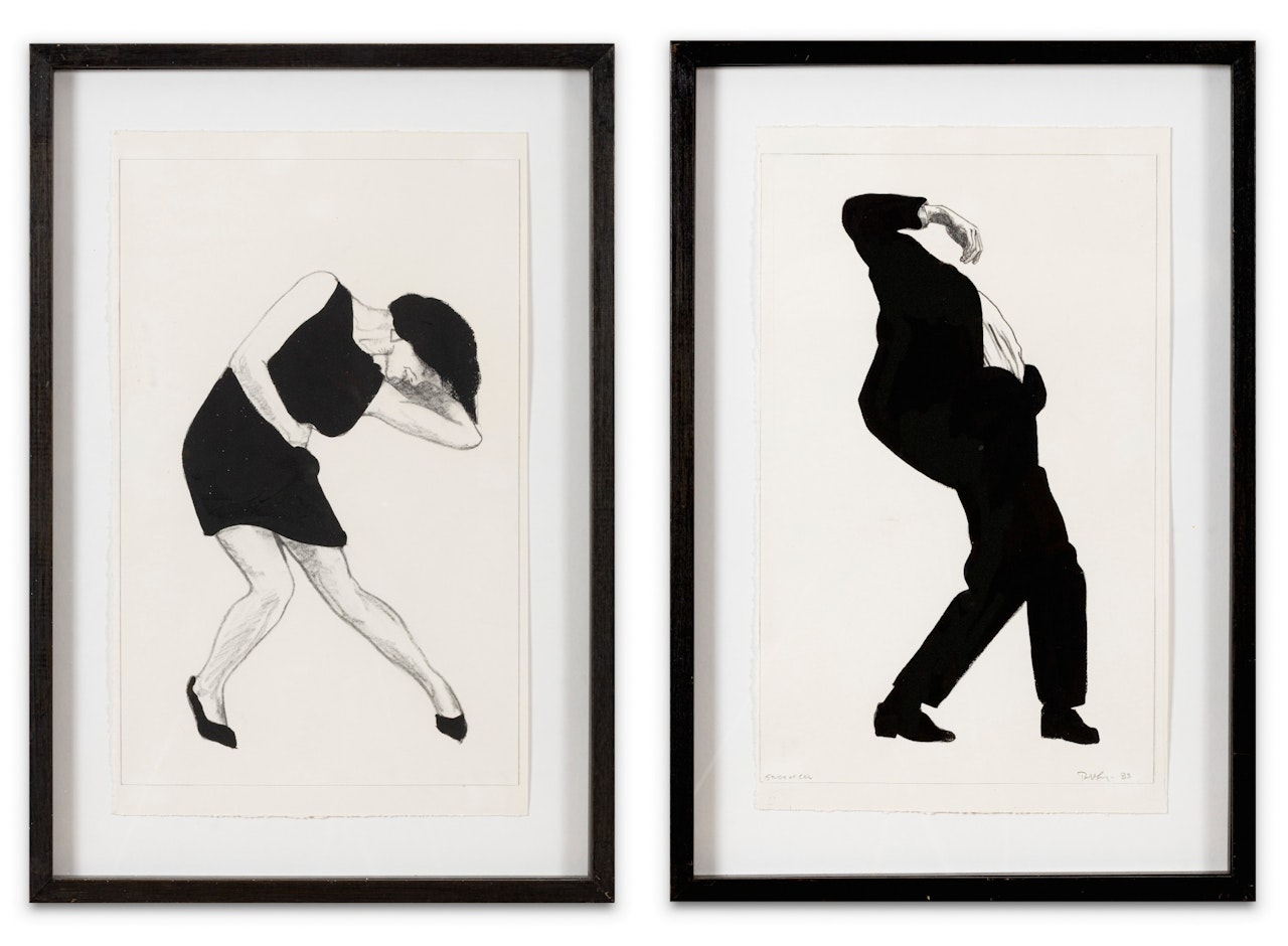 Study for Eric (i); Untitled (ii) (from the series Men in the Cities) by Robert Longo