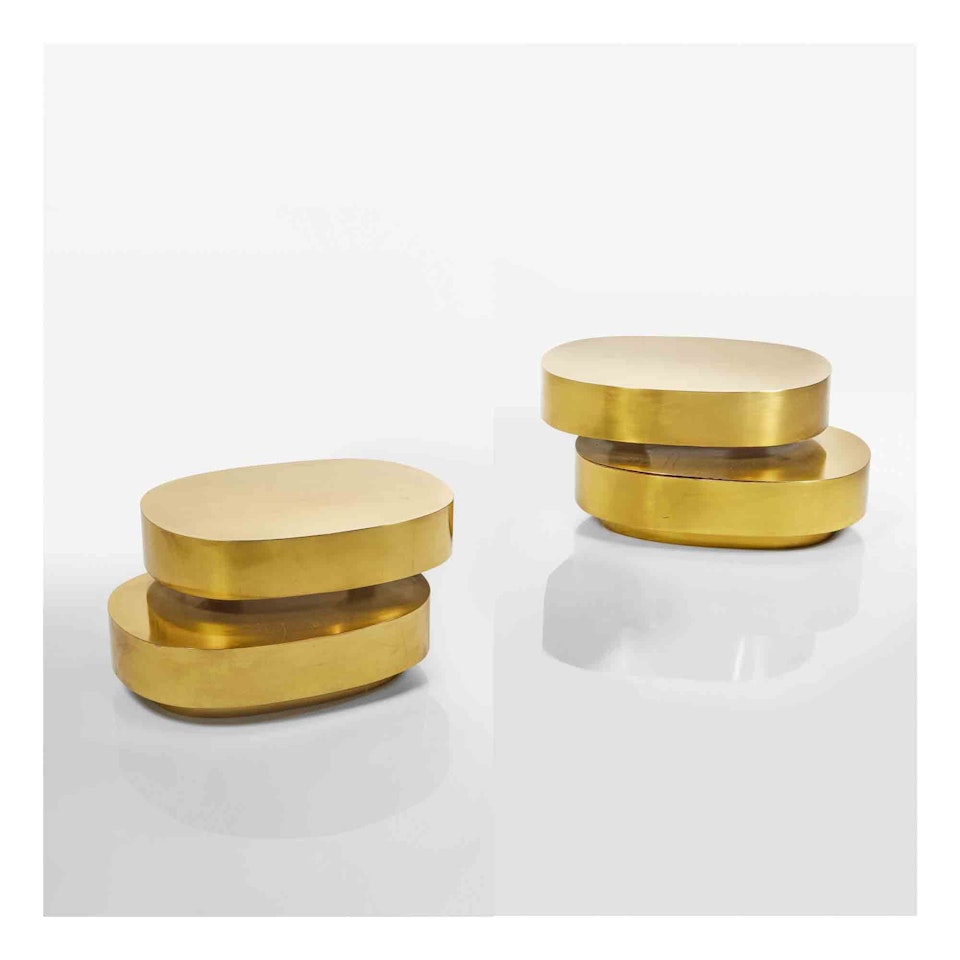 Pair of "Scultura" Side Tables by Gabriella Crespi