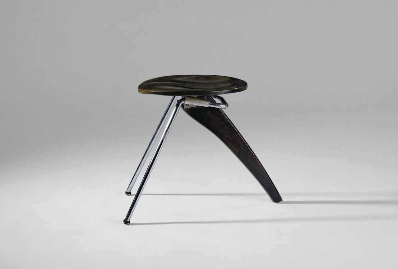 RARE 'RUDDER' STOOL, MODEL NO. IN-22 by Isamu Noguchi