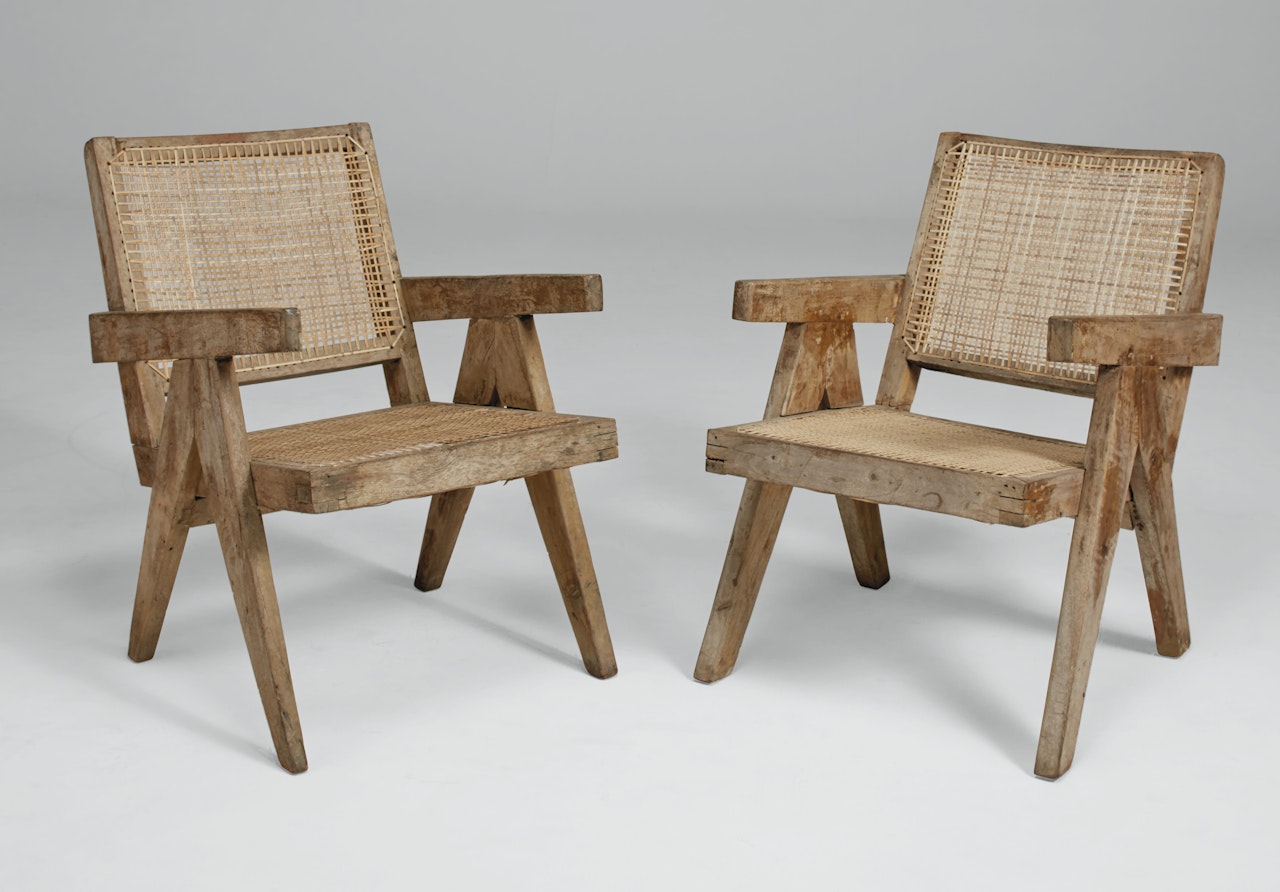 SET OF TWO 'EASY' CHAIRS by Pierre Jeanneret